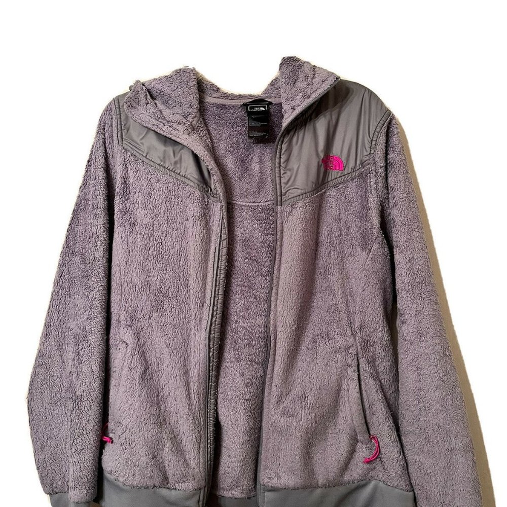 North Face Girls’ Silver and Pink Oso Hoodie